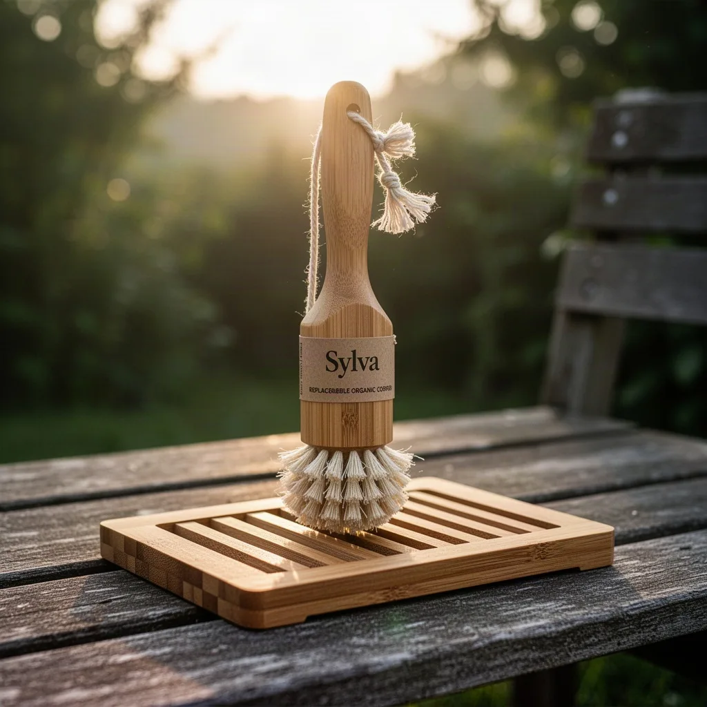 Bamboo Dish Brush with Replaceable Heads