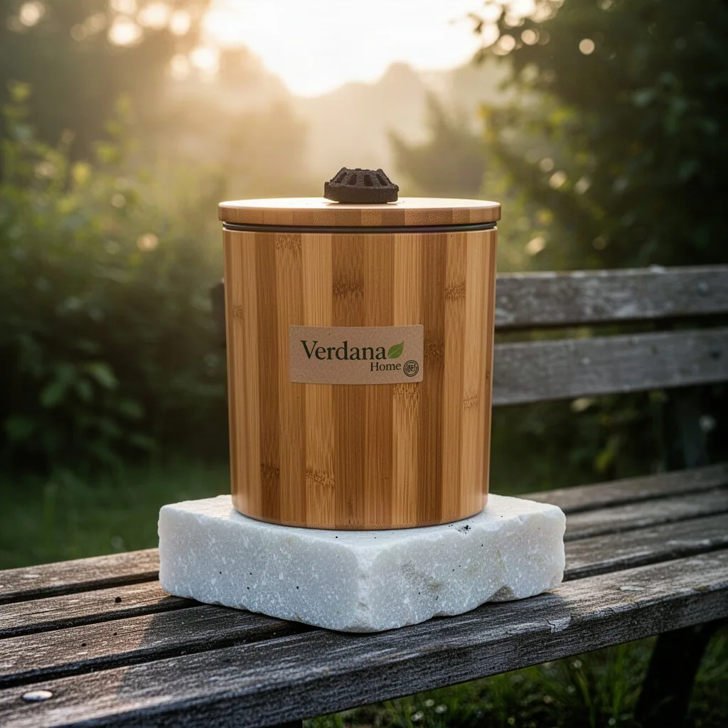 Bamboo Kitchen Compost Bin with Charcoal Filter